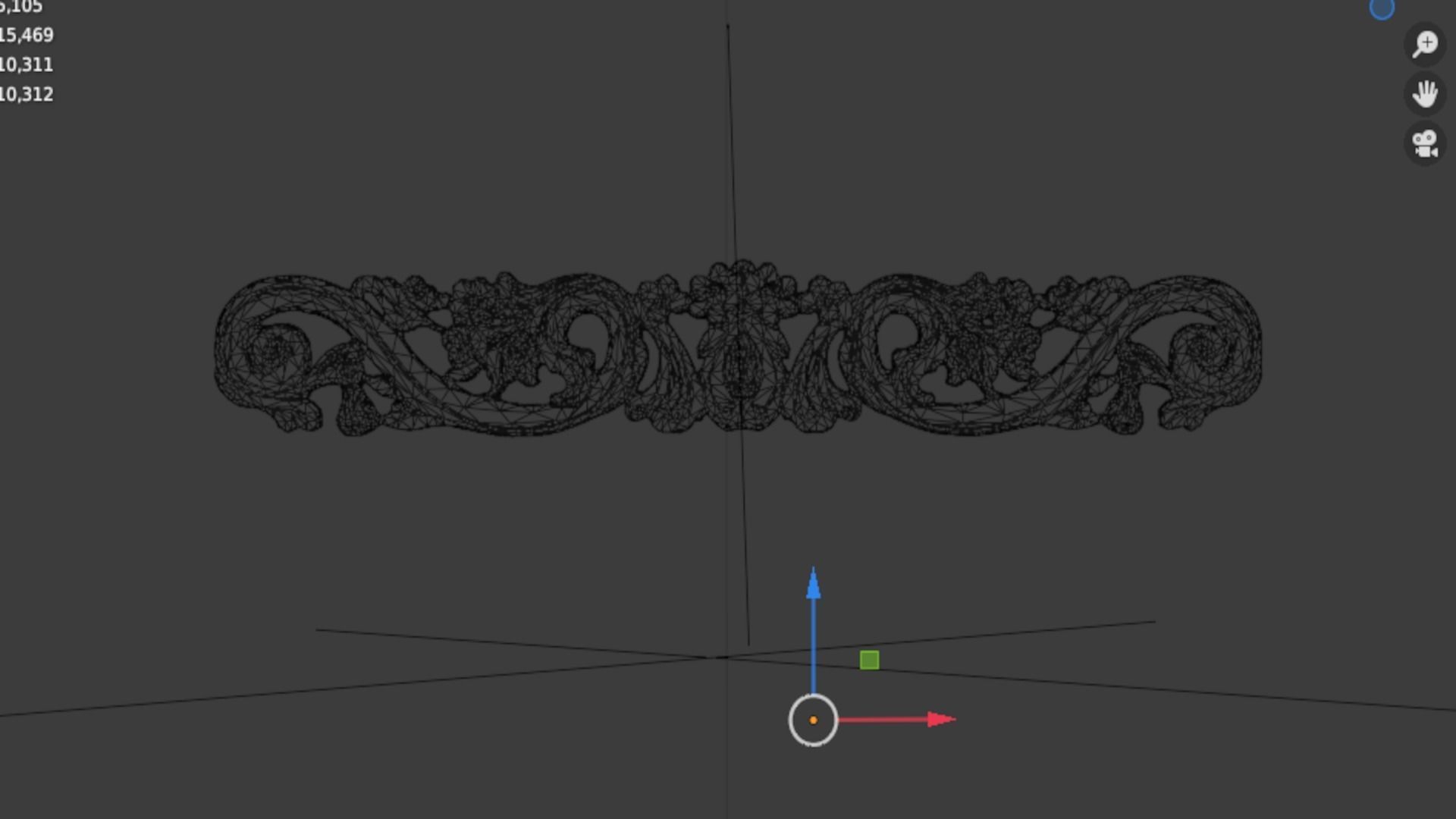 Classic carved decor ornament 391 3D model_5