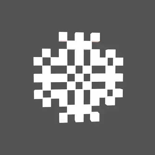 Pixel Snowflake v2 001