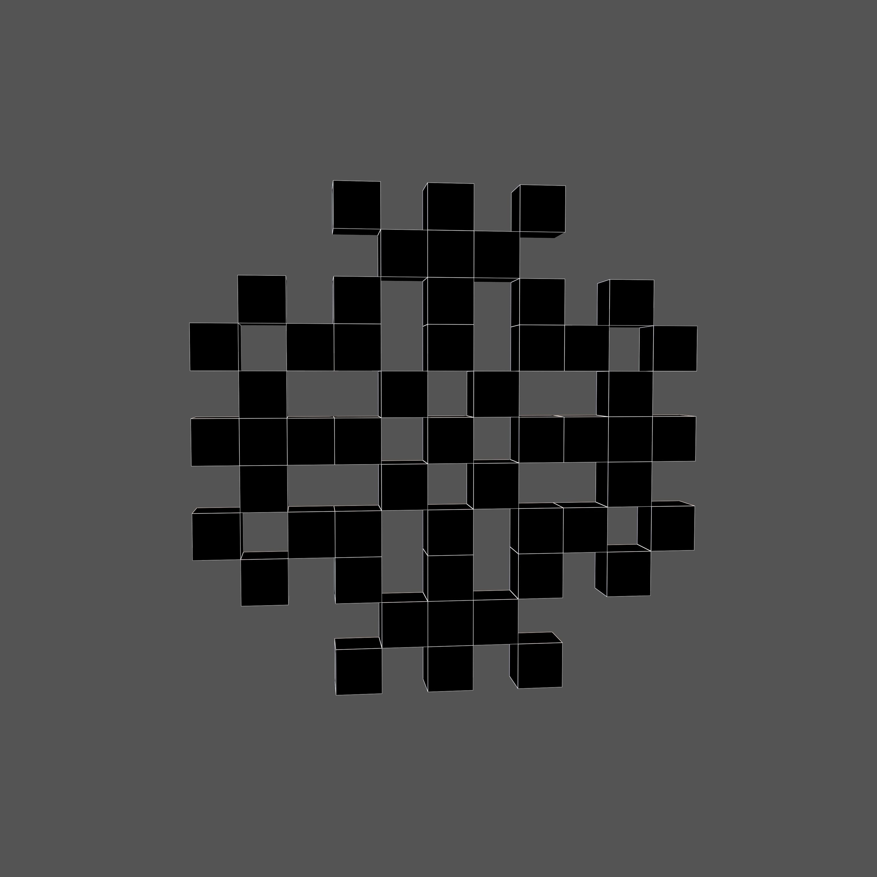 Pixel Snowflake v2 002 Low-poly 3D model_4