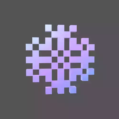 Pixel Snowflake v2 005