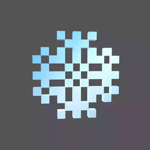 Pixel Snowflake v2 007