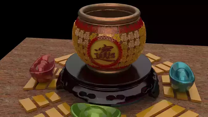 Chinese treasure pot  