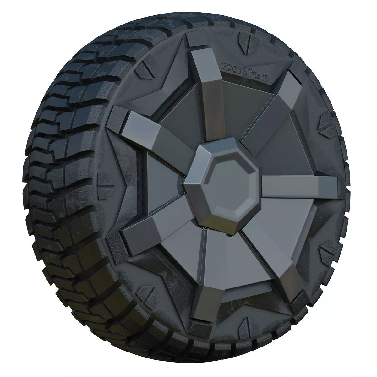 Cybertruck Tesla Wheel Low-poly 3D model