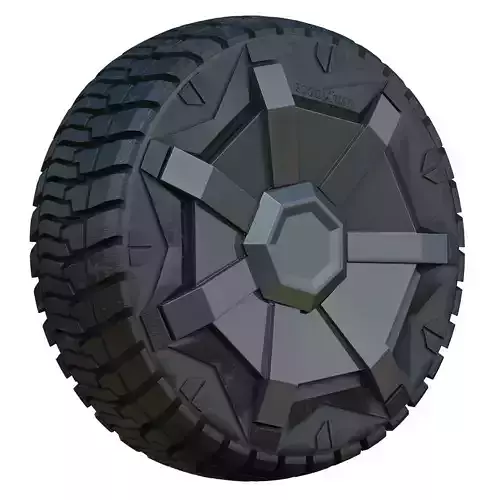 Cybertruck Tesla Wheel Low-poly 3D model