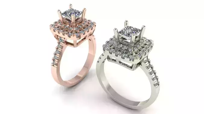 SQUARE STONE WOMEN RING