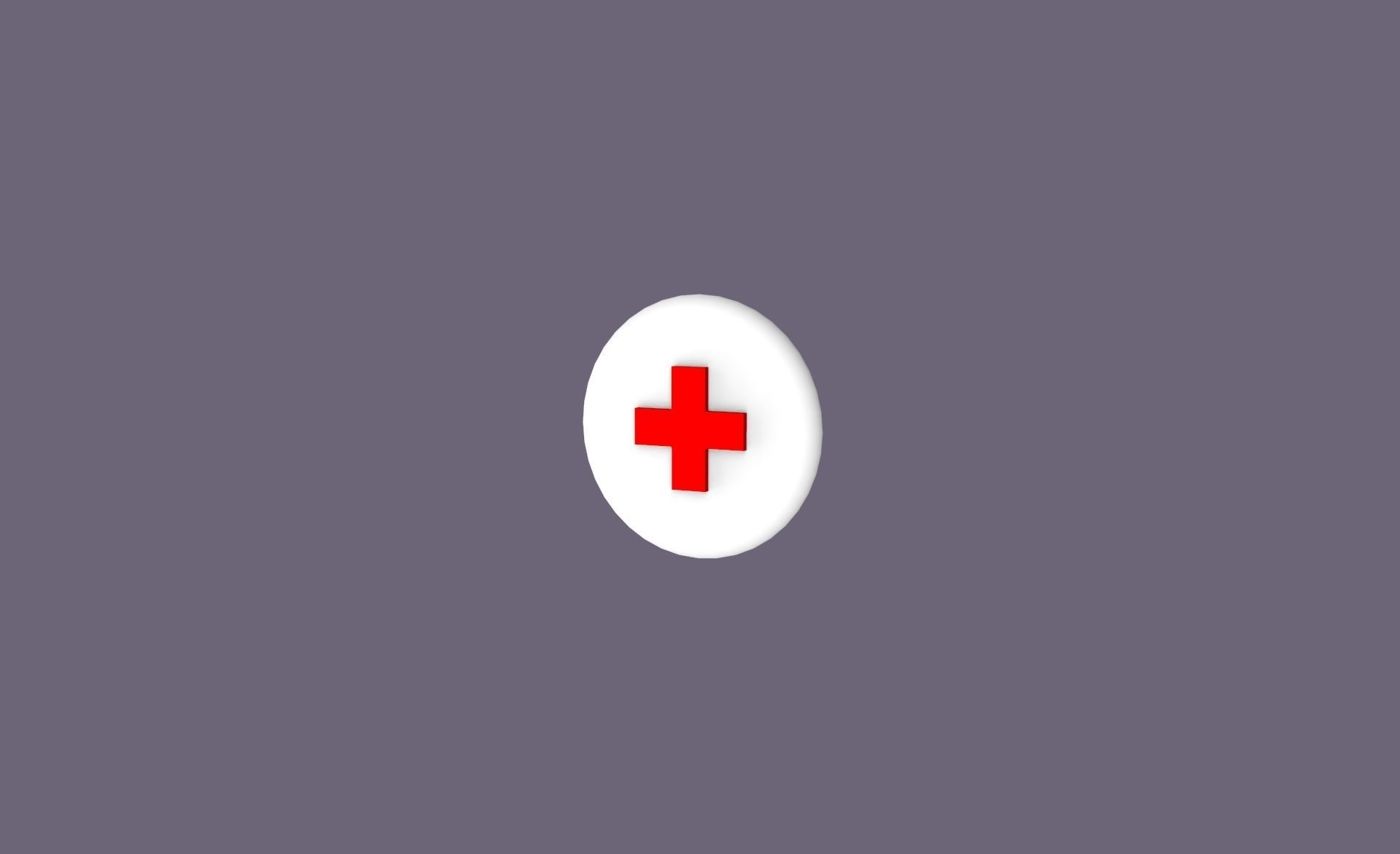 First Aid Icon v001 Free low-poly 3D model_7
