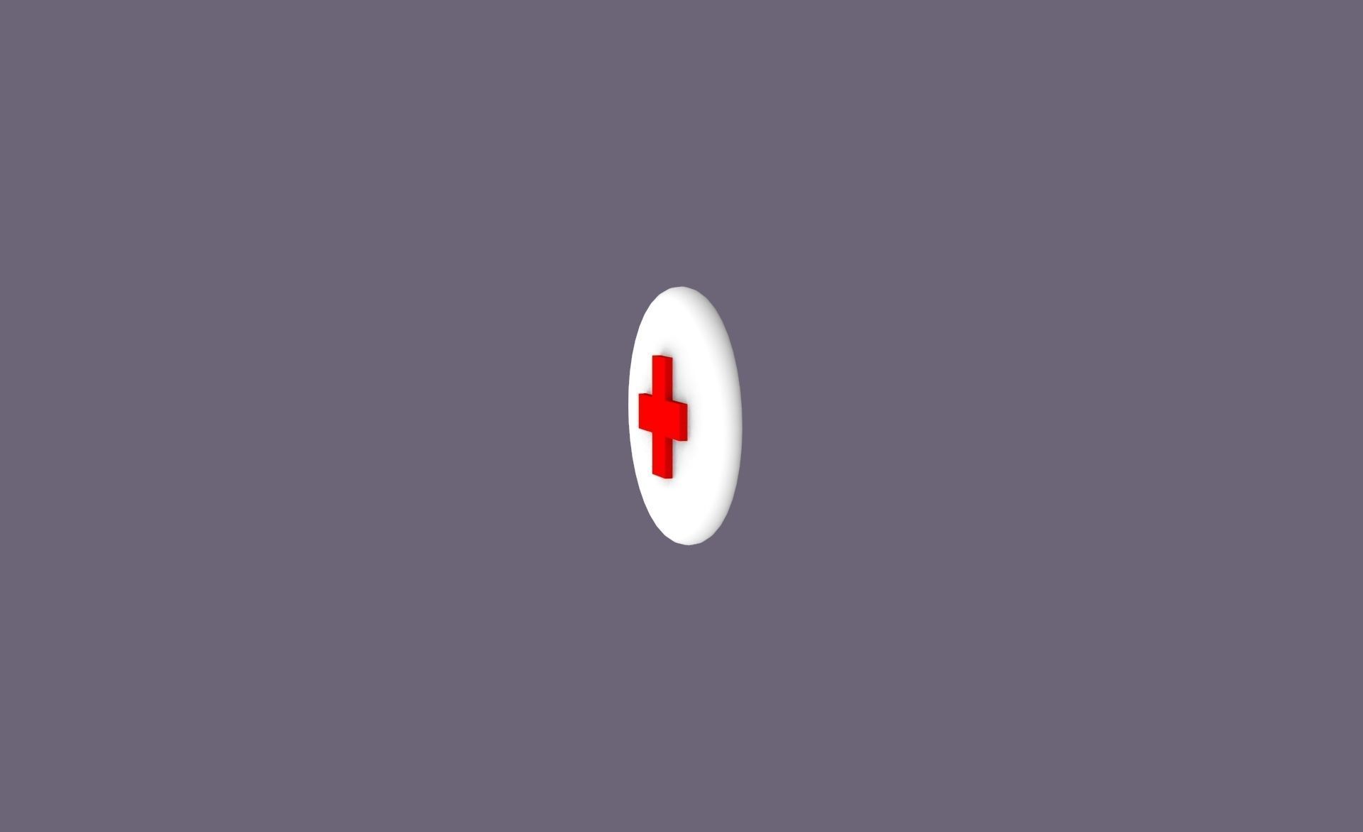 First Aid Icon v001 Free low-poly 3D model_2