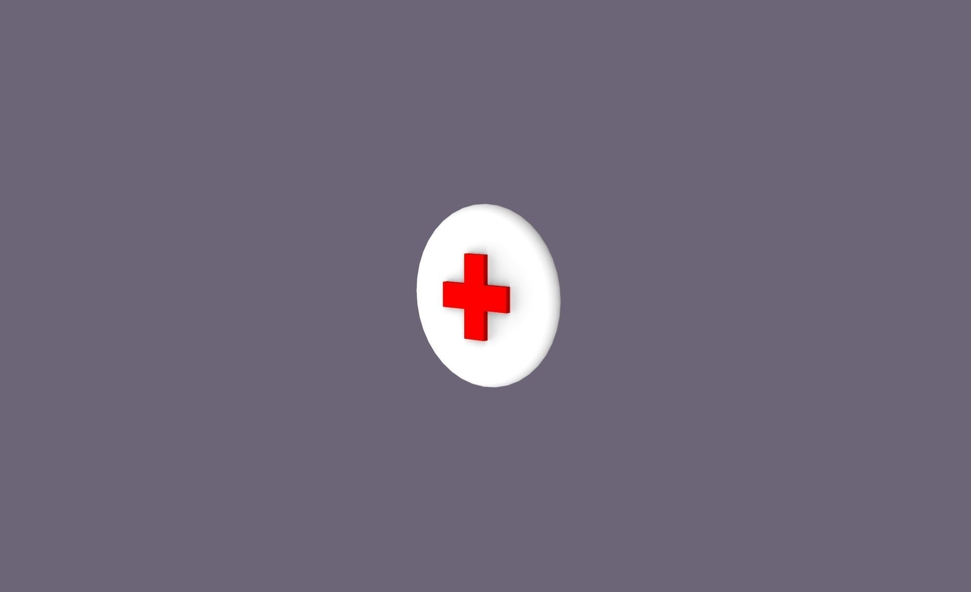 First Aid Icon v001 Free low-poly 3D model_1