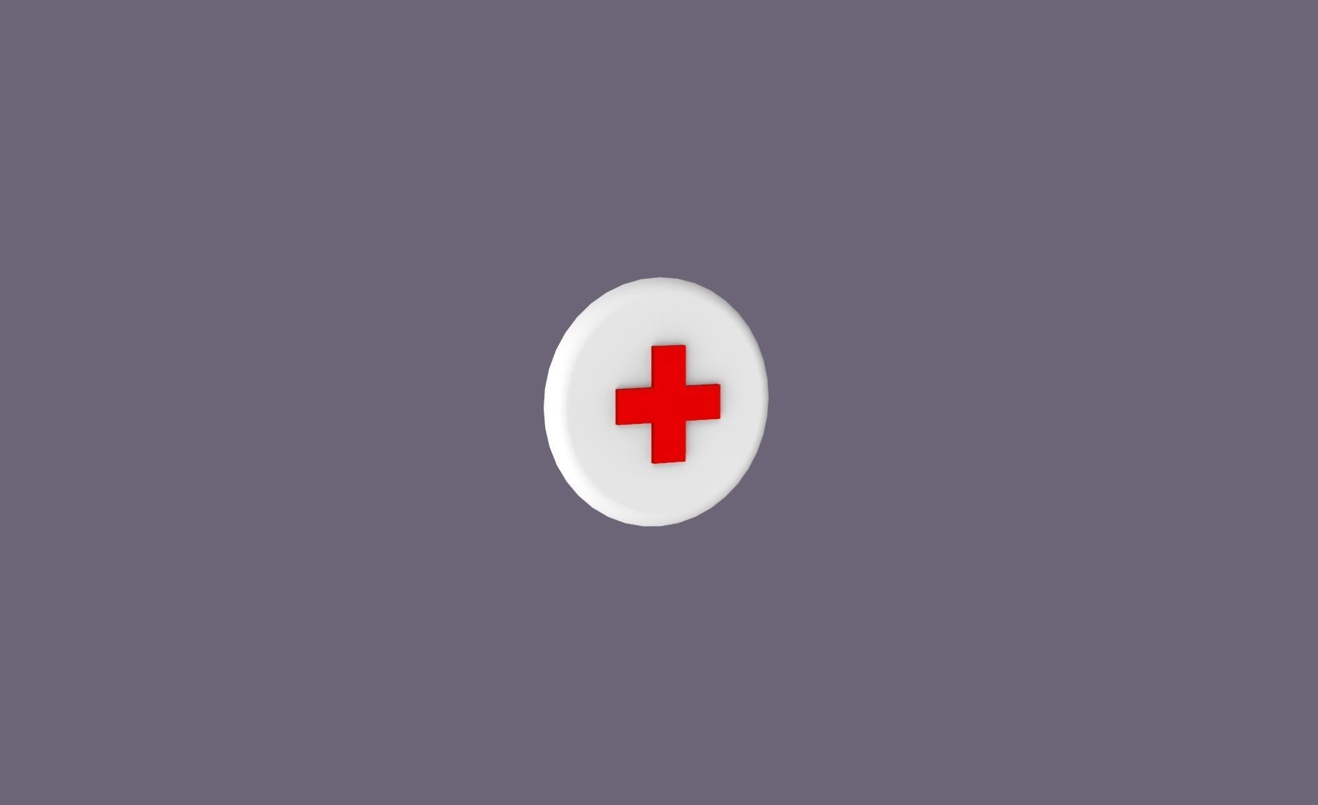 First Aid Icon v001 Free low-poly 3D model_5