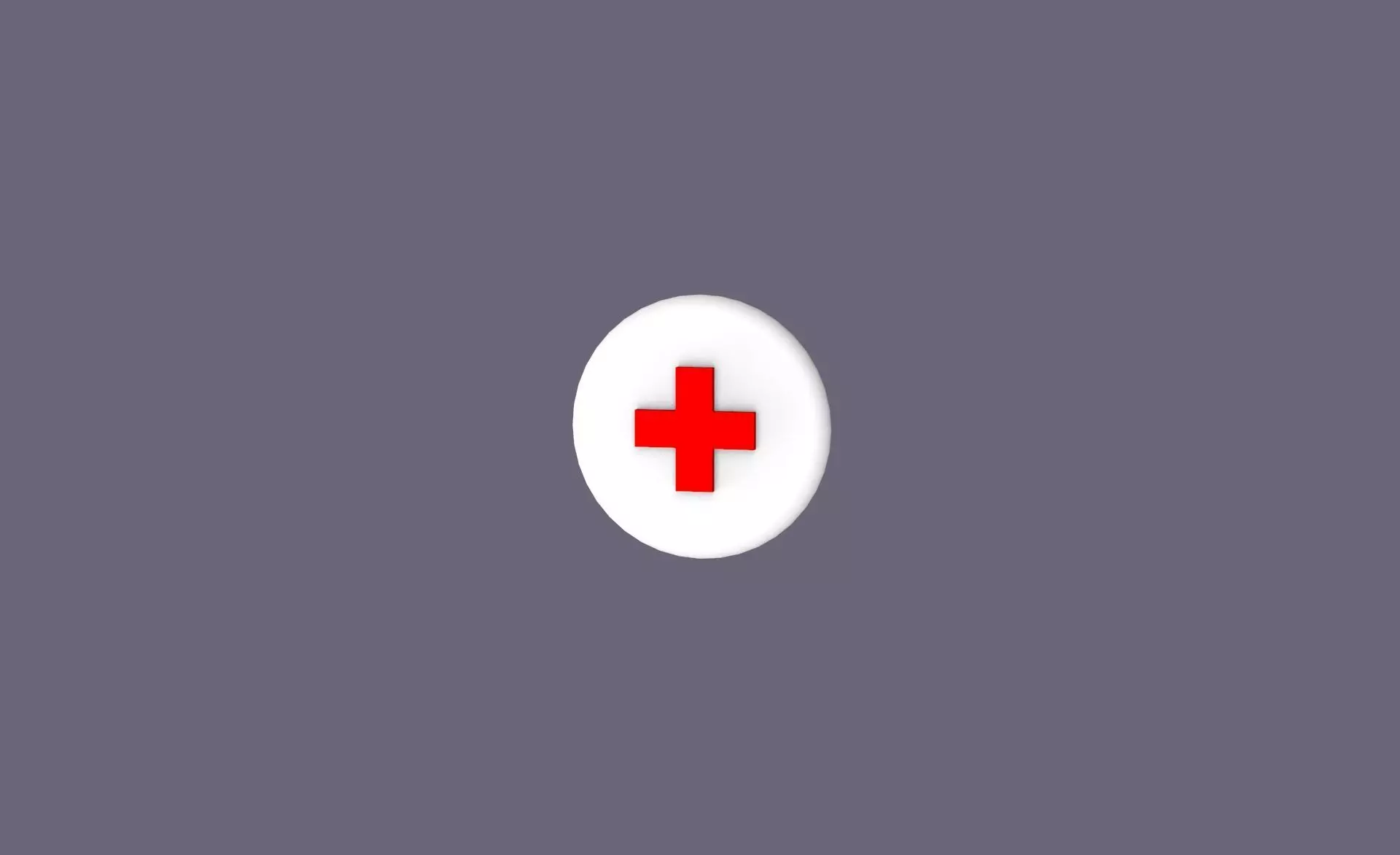 First Aid Icon v001 Free low-poly 3D model_0
