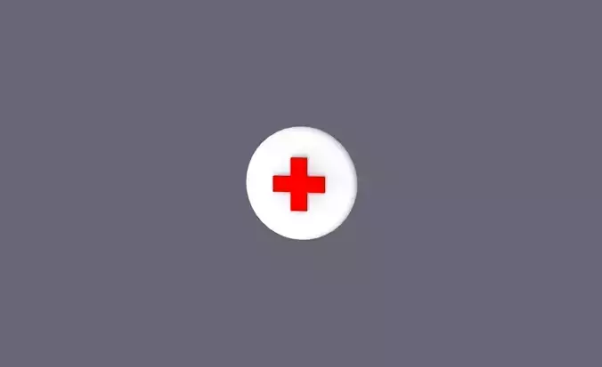 First Aid Icon v001 Free low-poly 3D model