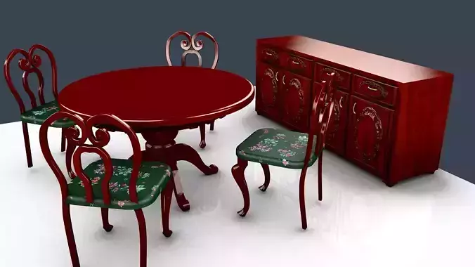 DINING ROOM SET 3D model