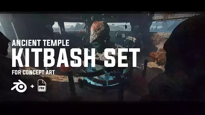 ANCIENT TEMPLE - Kitbash Set