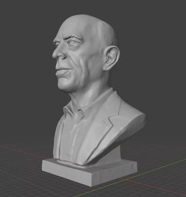 JK Simmons 3D print model_4
