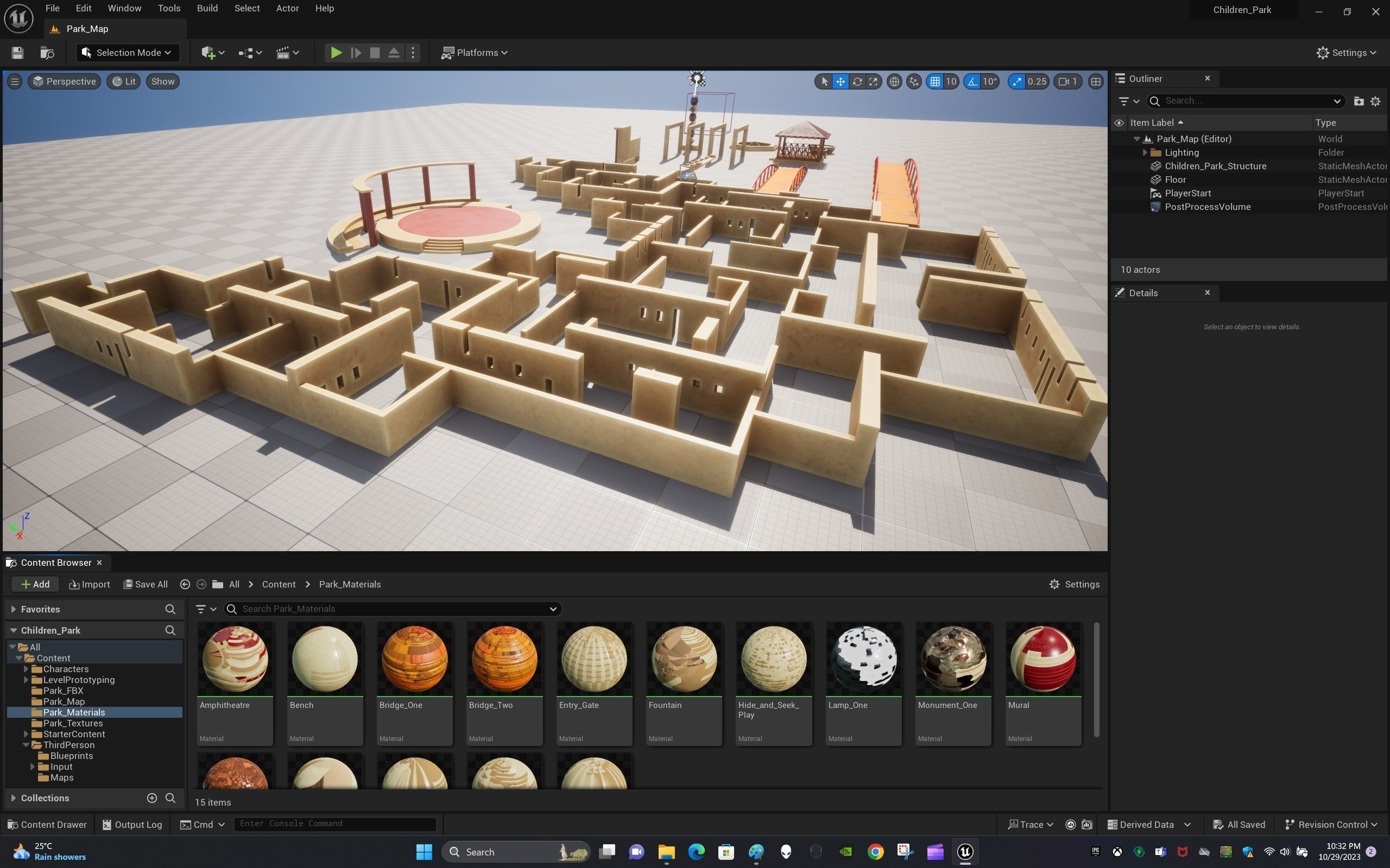 Children Park Structure Low-poly 3D model_23