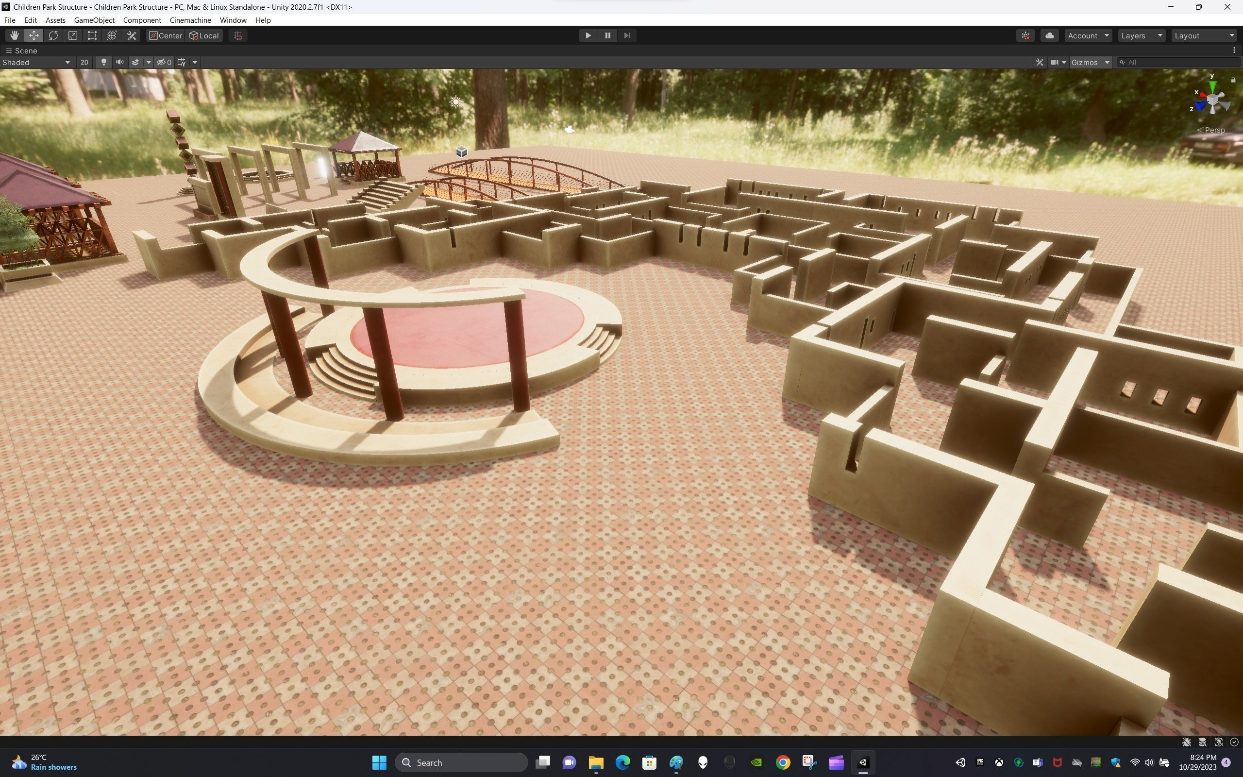 Children Park Structure Low-poly 3D model_19