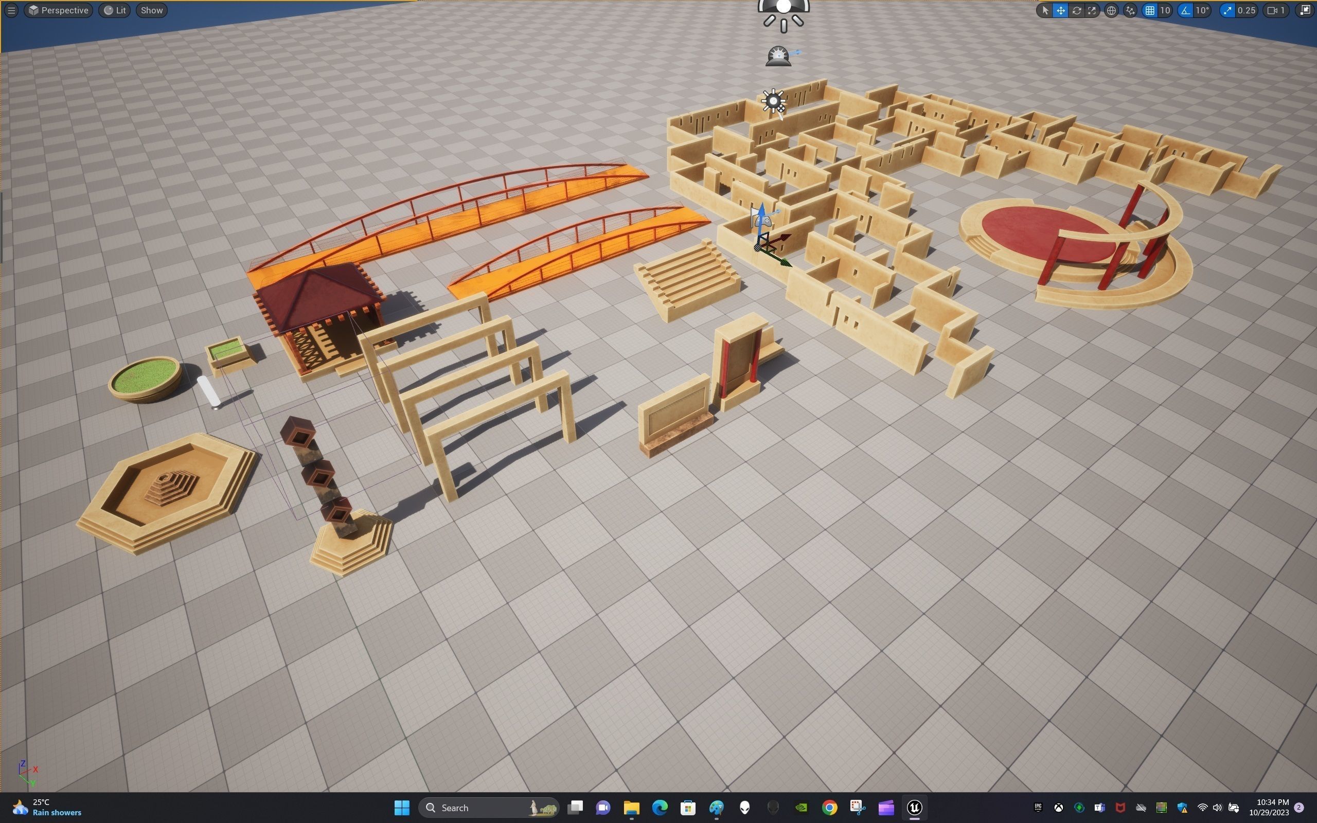 Children Park Structure Low-poly 3D model_26