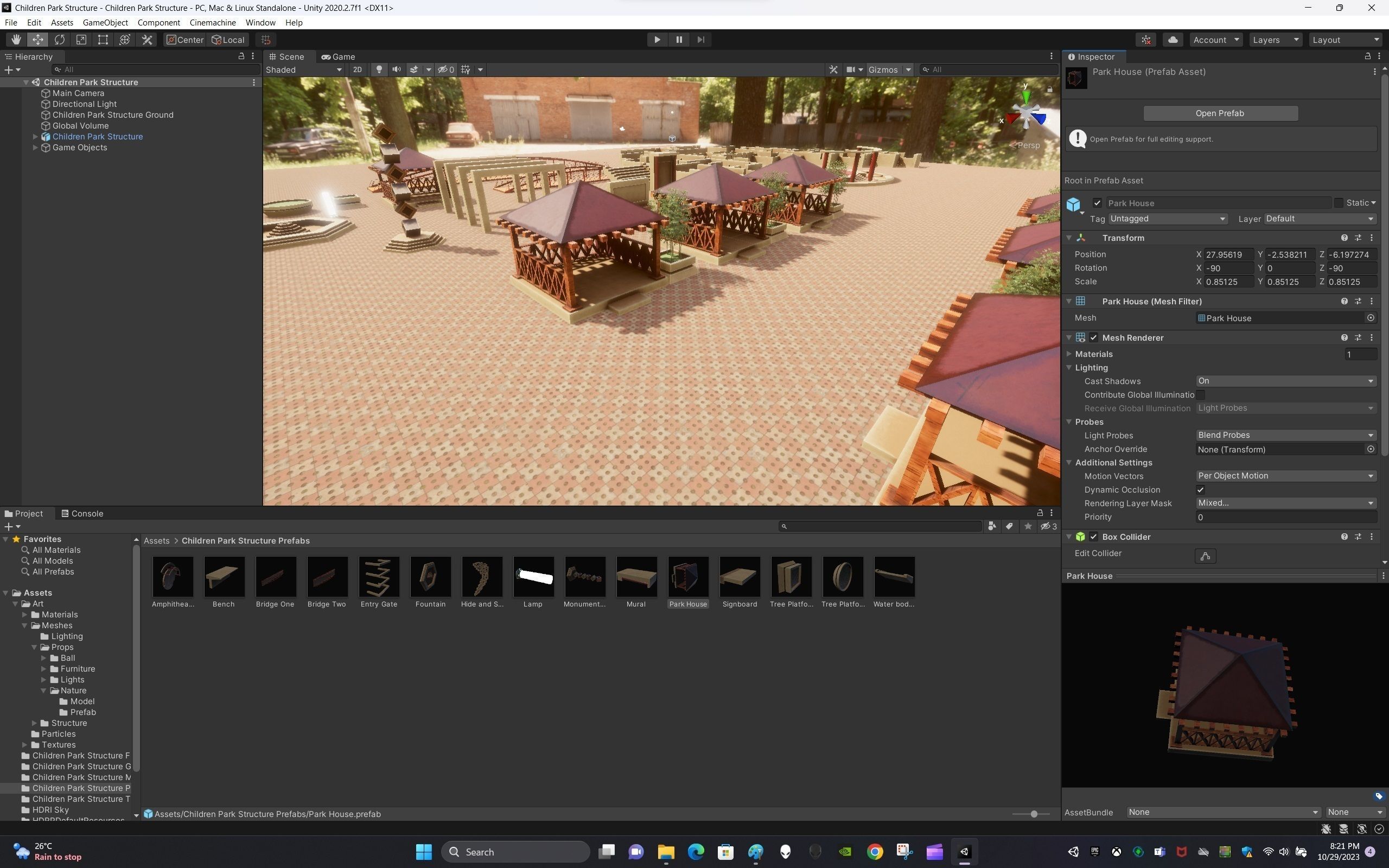 Children Park Structure Low-poly 3D model_15
