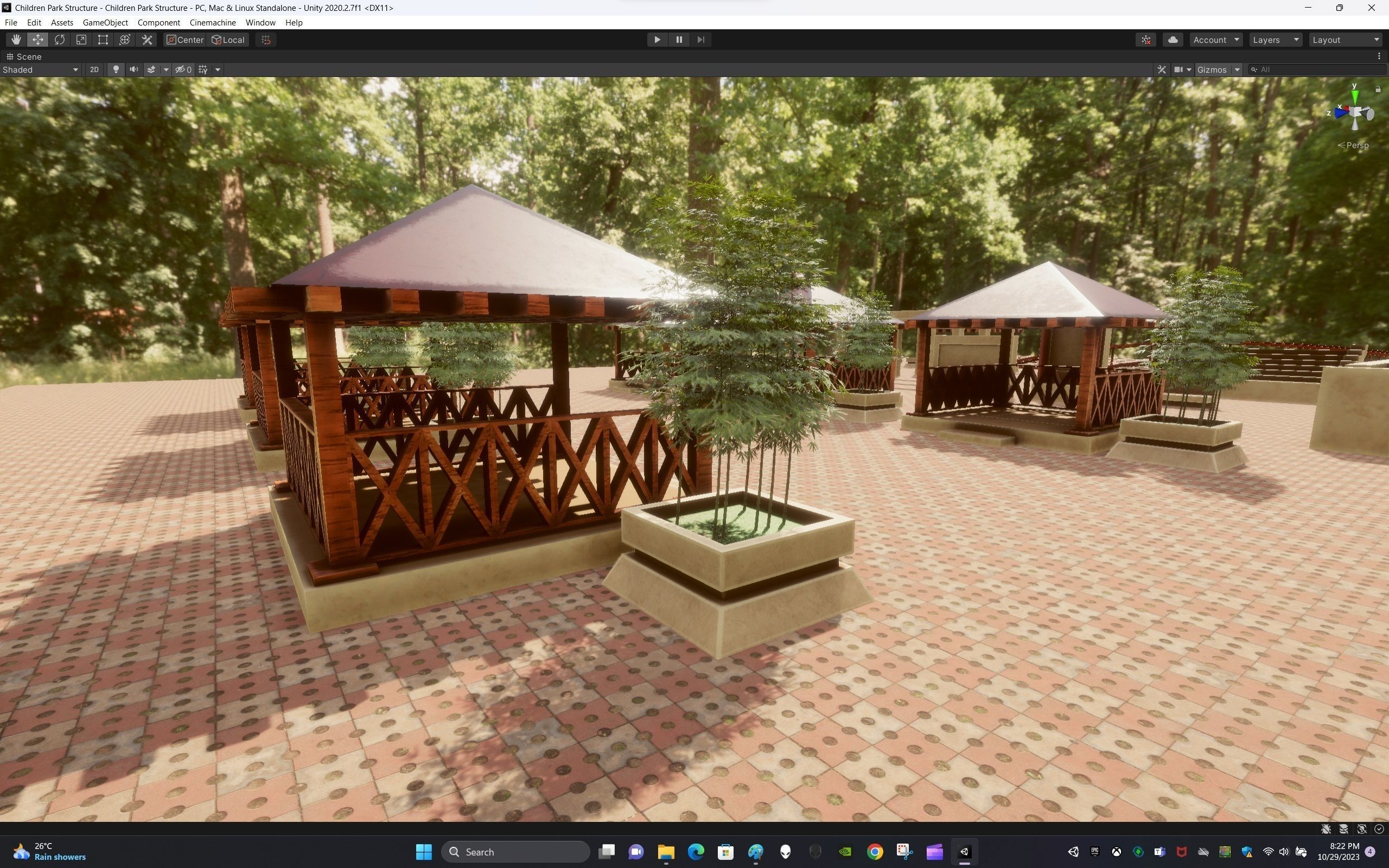 Children Park Structure Low-poly 3D model_16