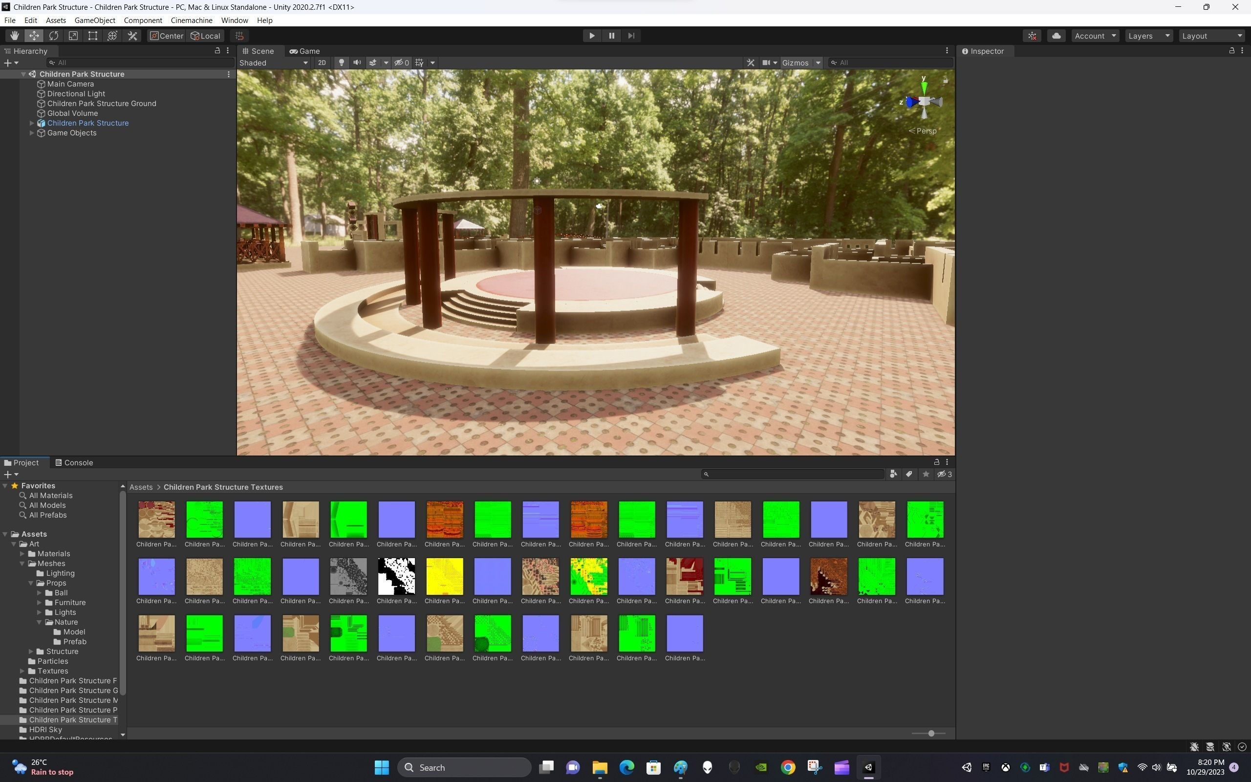 Children Park Structure Low-poly 3D model_13