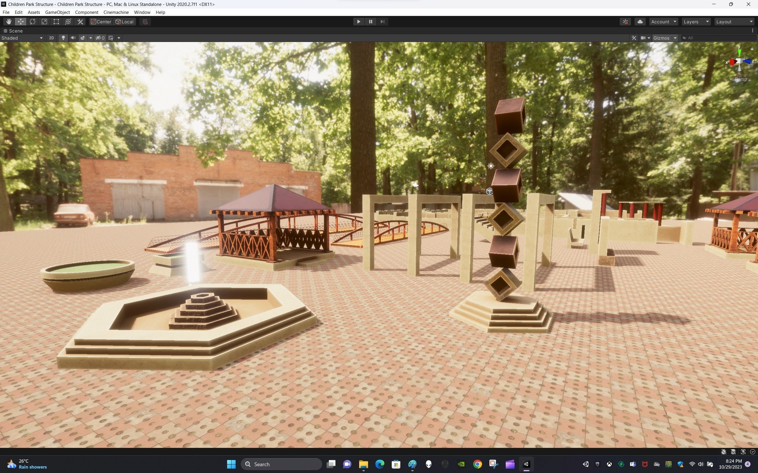 Children Park Structure Low-poly 3D model_18