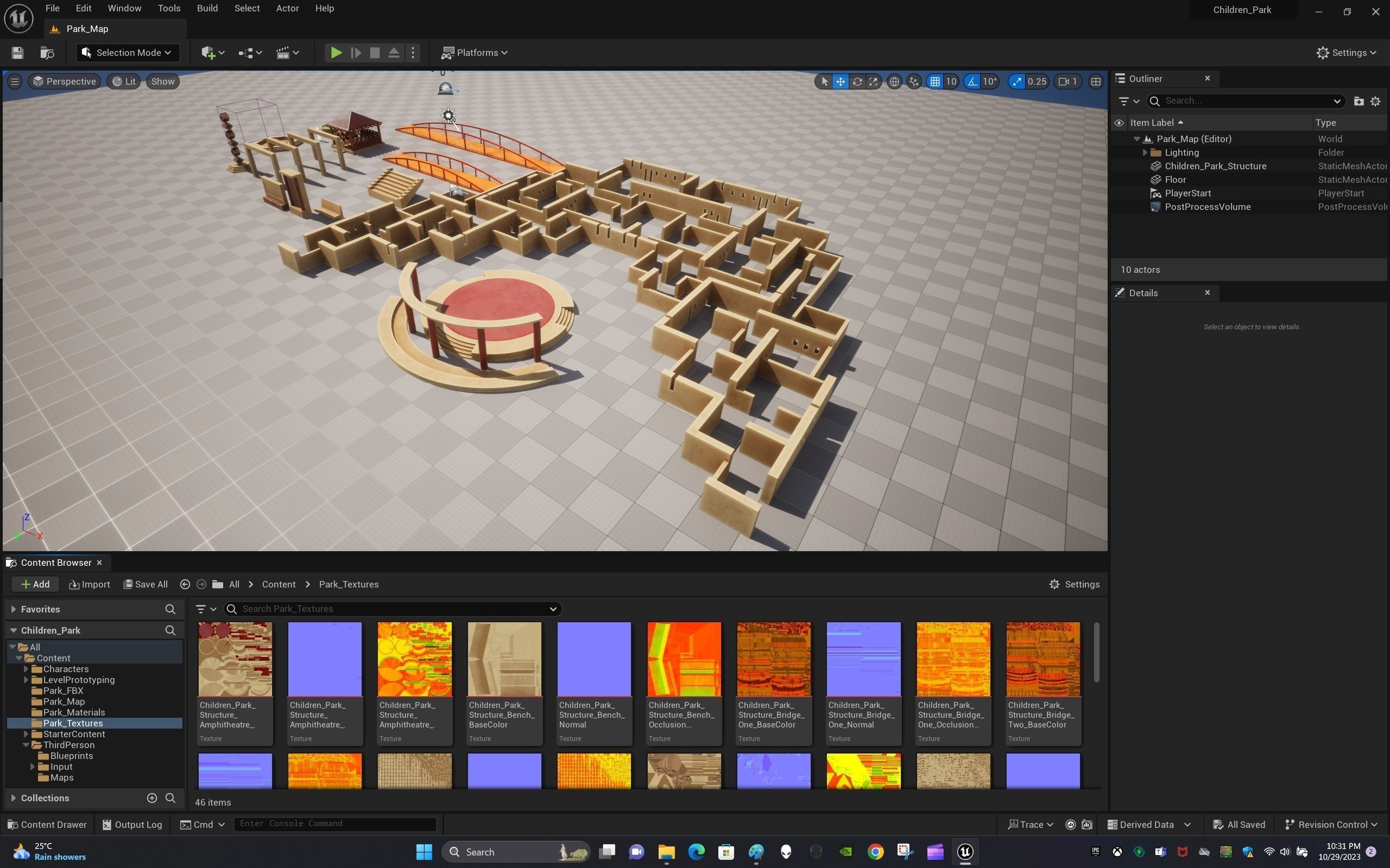 Children Park Structure Low-poly 3D model_22