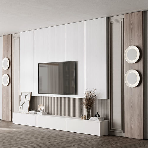 Tv Wall Set 10 Low-poly 3D model
