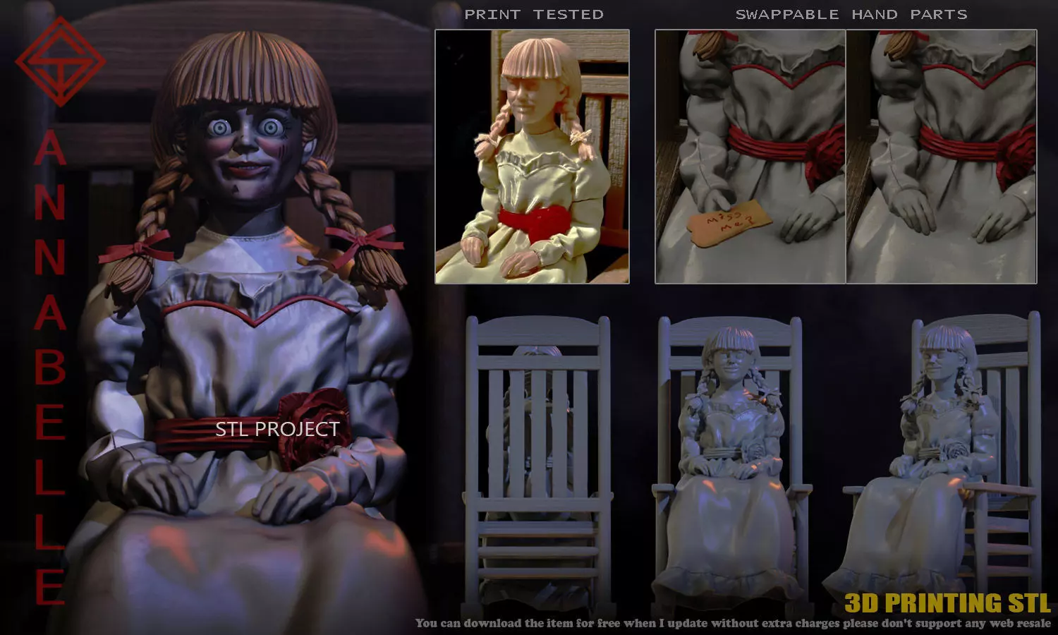 Annabelle 3D print model_0