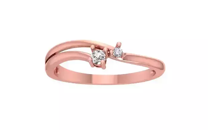 Round Diamond Women Wedding Band 3dm STL OBJ FBX Render Details