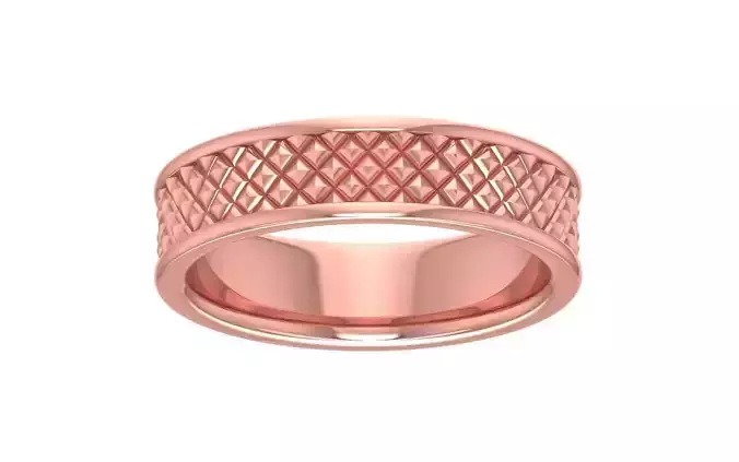 Fake Diamond Design Wedding Band 3dm STL OBJ FBX Render Details