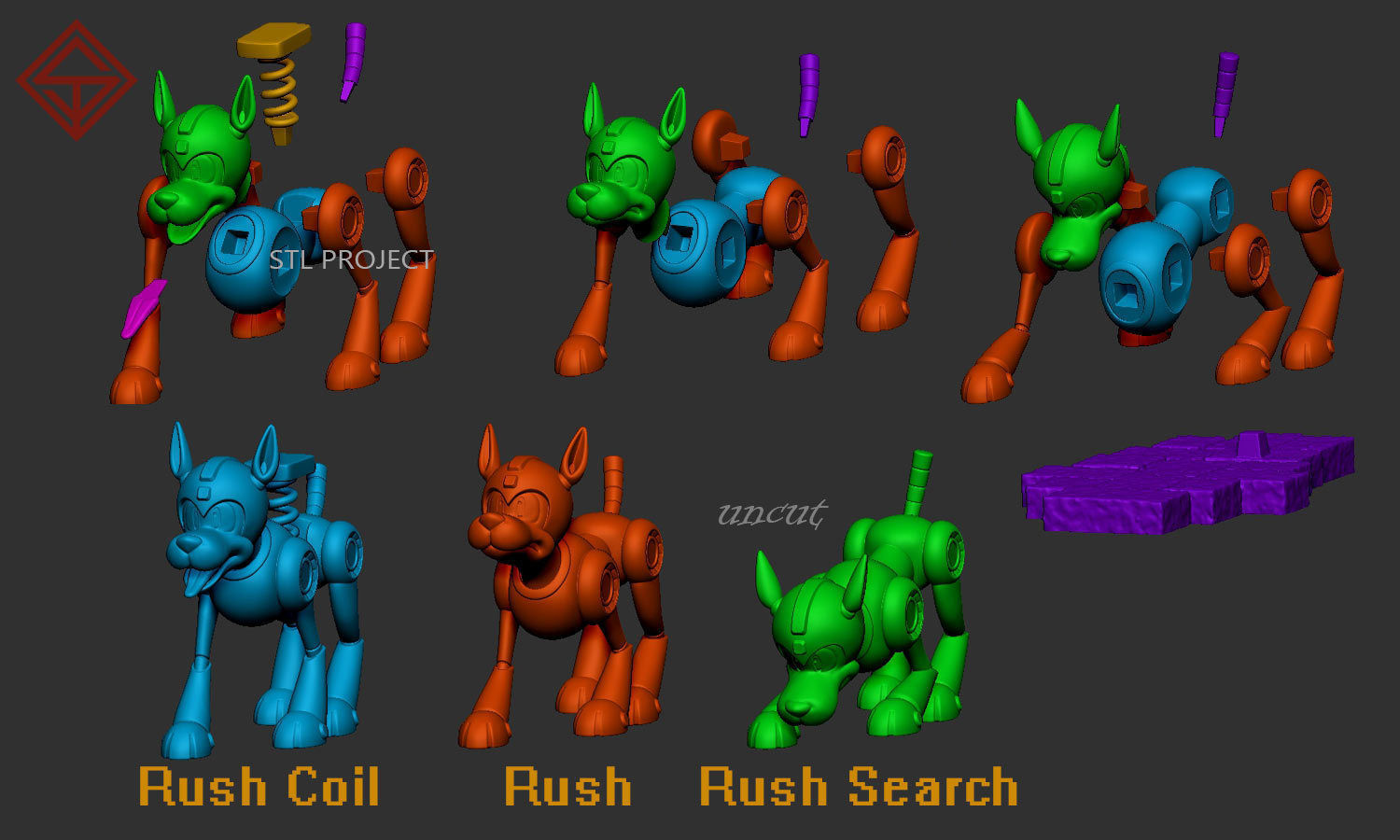 Rush - Megaman 3D print model_2