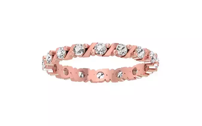 Round Diamond Wedding Band 3dm STL OBJ FBX Render Details