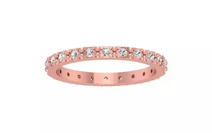 Full Eternity Round Diamond Wedding Band 3dm STL OBJ FBX Render