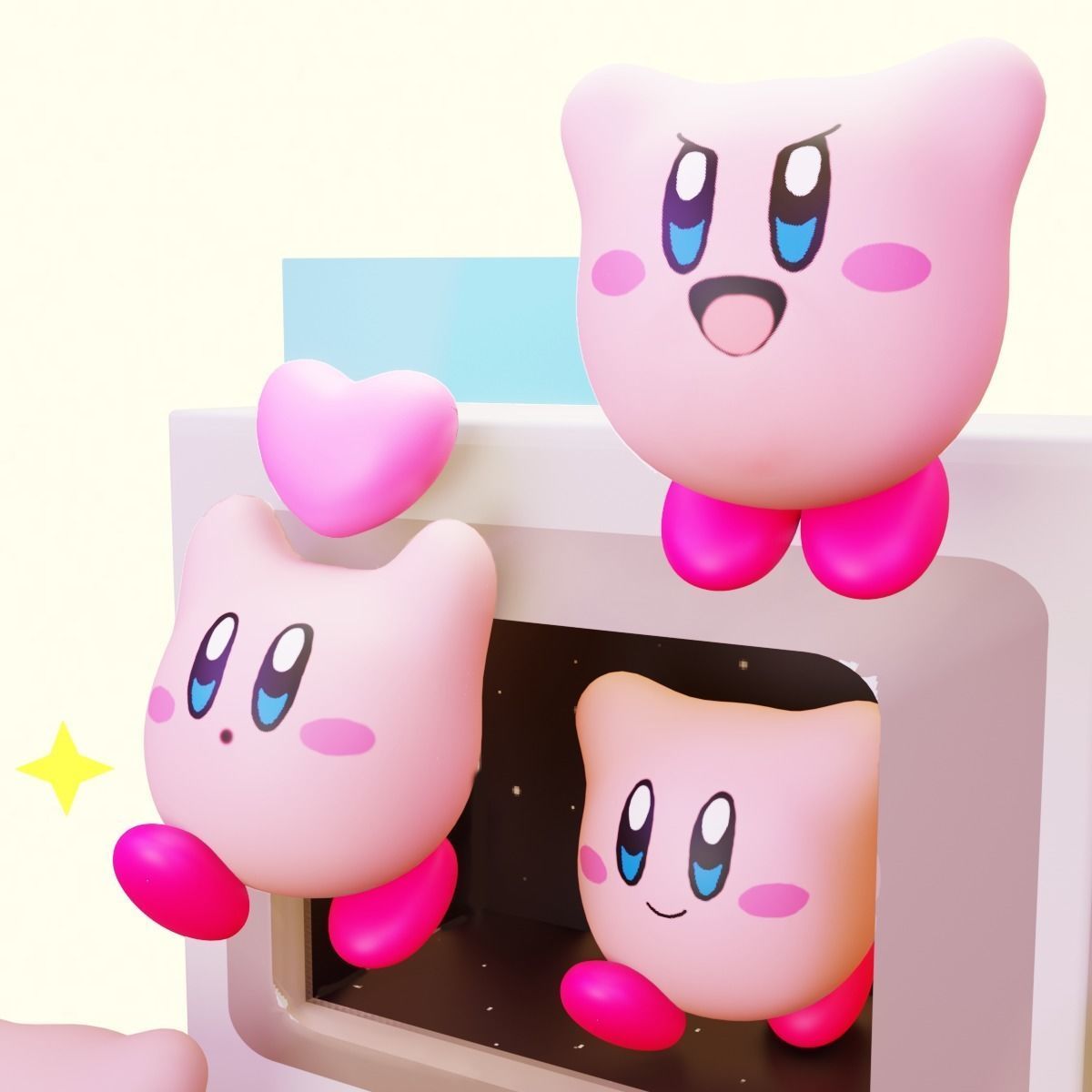 Kirby Arcade 3D model_1