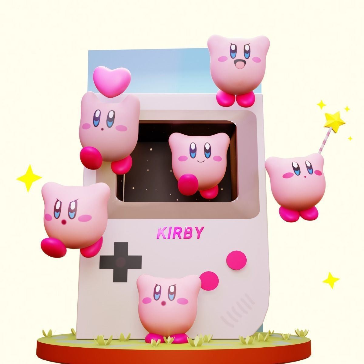 Kirby Arcade 3D model_3