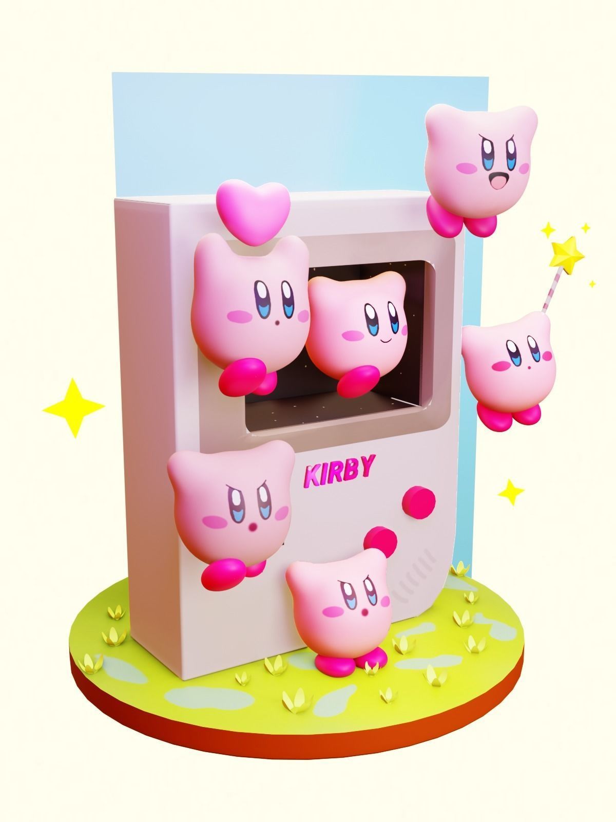 Kirby Arcade 3D model_7