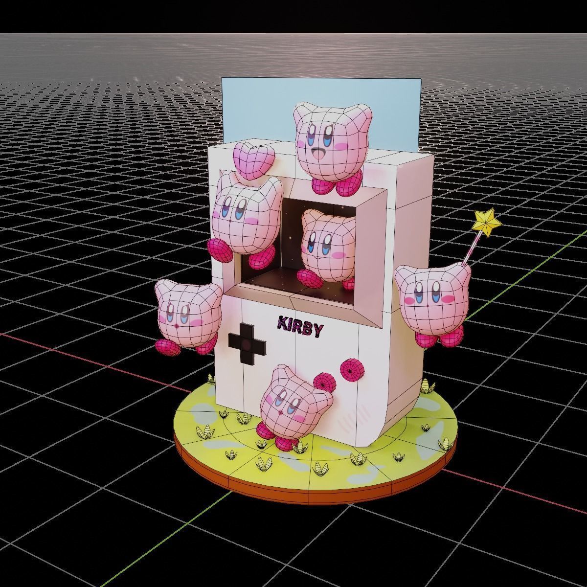 Kirby Arcade 3D model_9