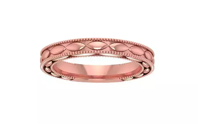 Marquise Design Women Wedding Band 3dm STL OBJ FBX Render Detail