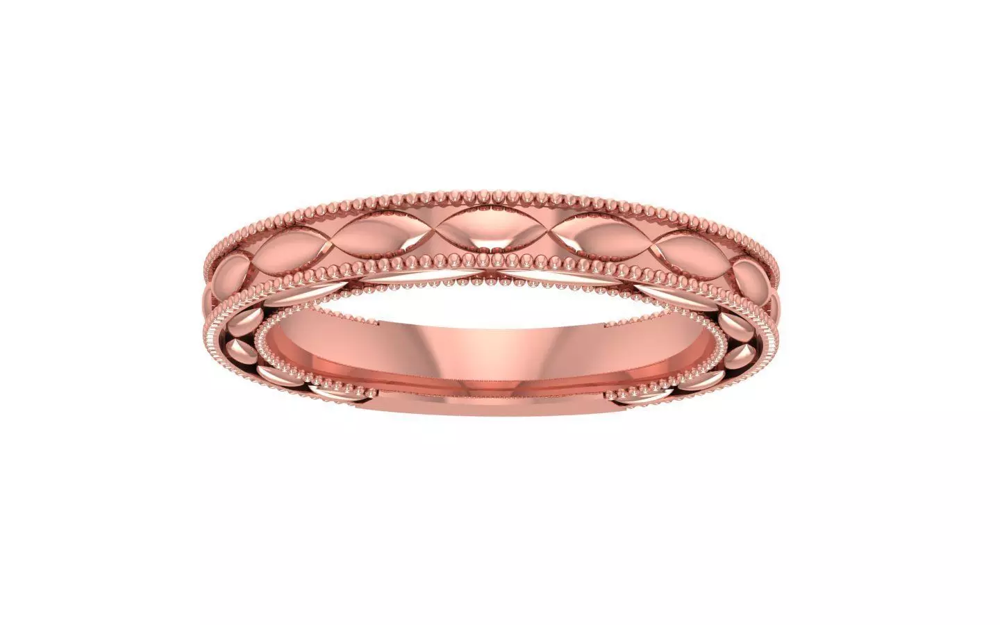 Marquise Design Women Wedding Band 3dm STL OBJ FBX Render Detail 3D print model_0