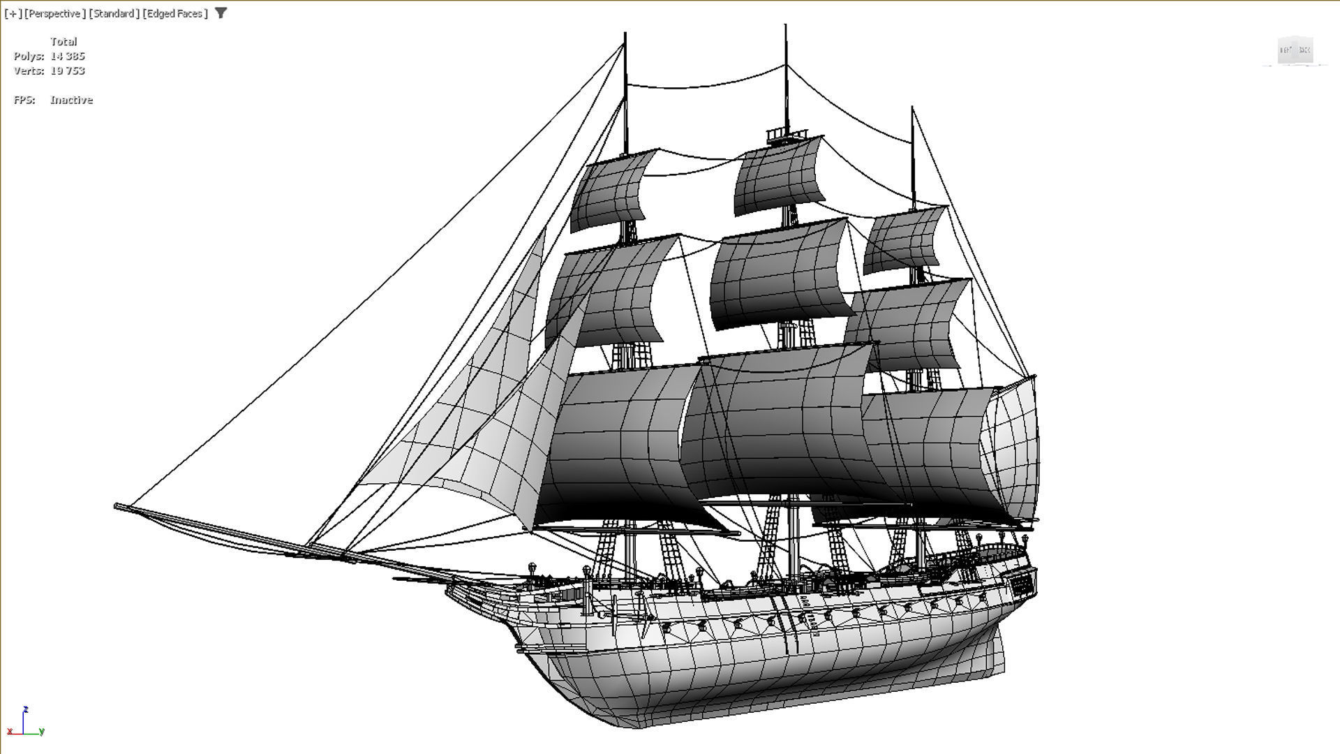  corvette Low-poly 3D model_9