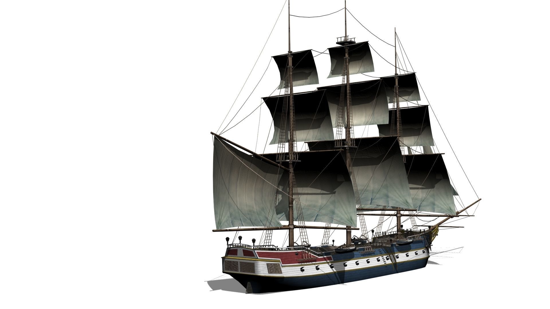  corvette Low-poly 3D model_5