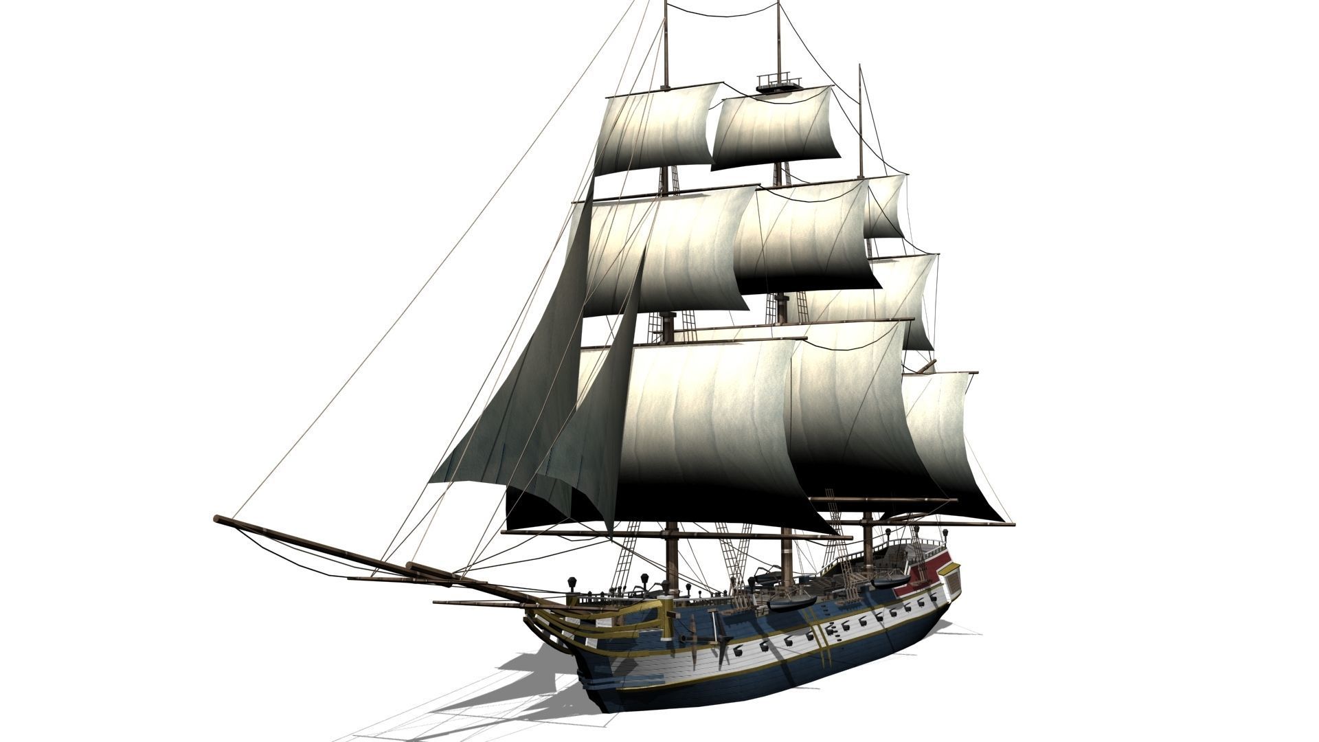  corvette Low-poly 3D model_1