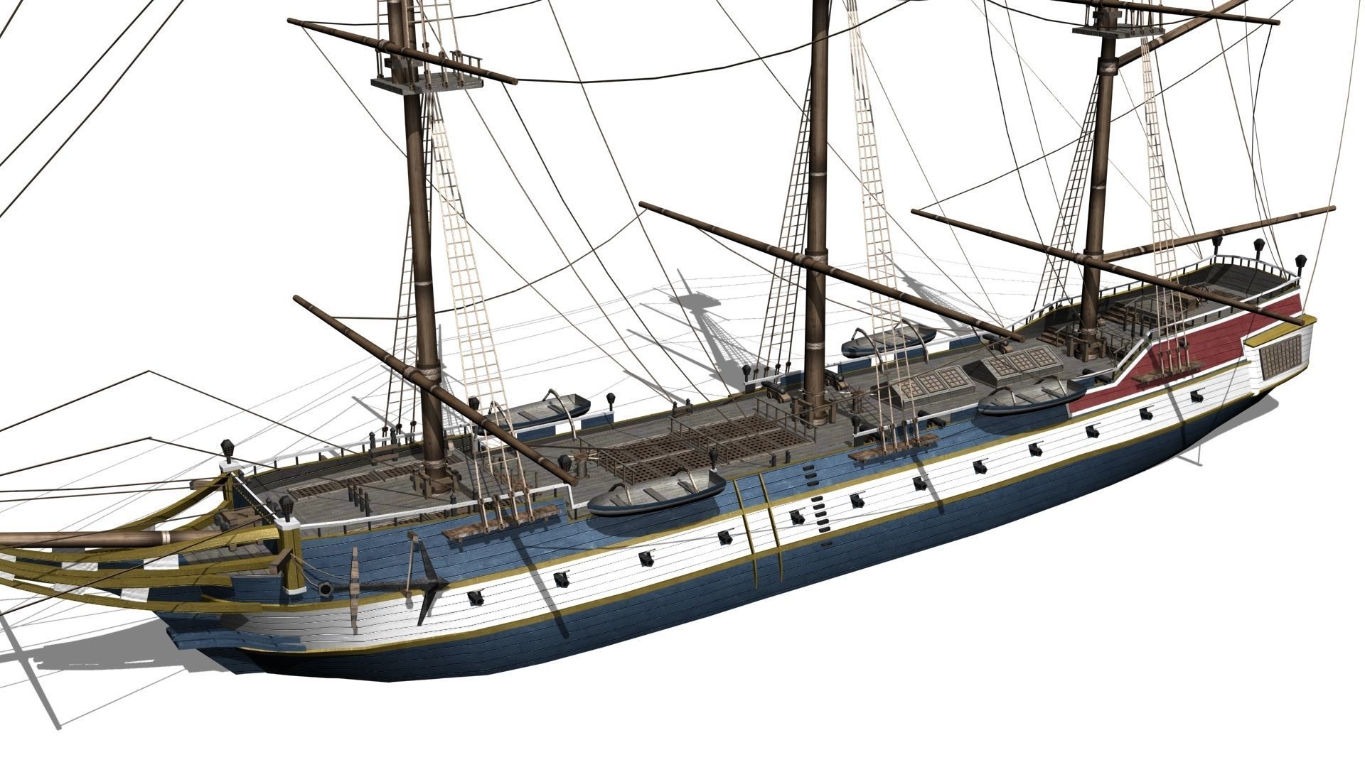  corvette Low-poly 3D model_6