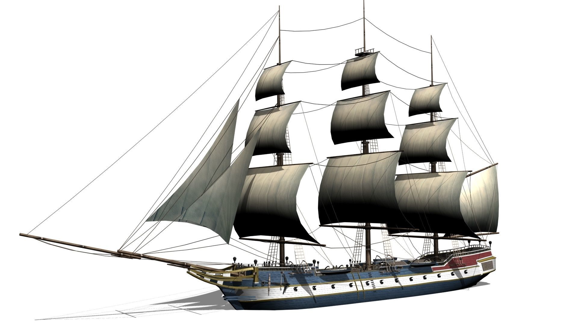  corvette Low-poly 3D model_2