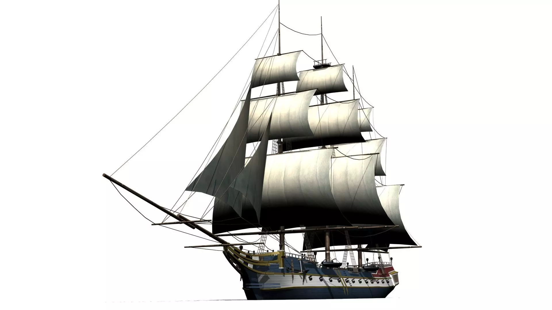  corvette Low-poly 3D model_0