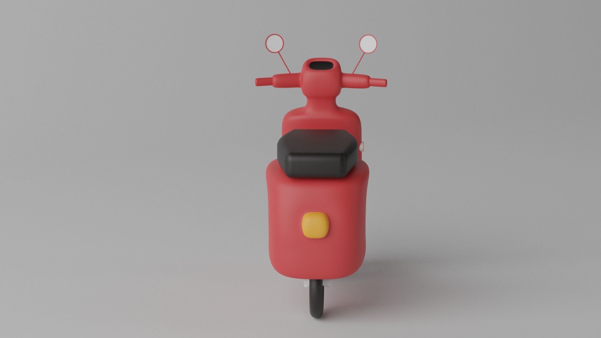 Cartoon Scooter Motorcycle 3D model_6