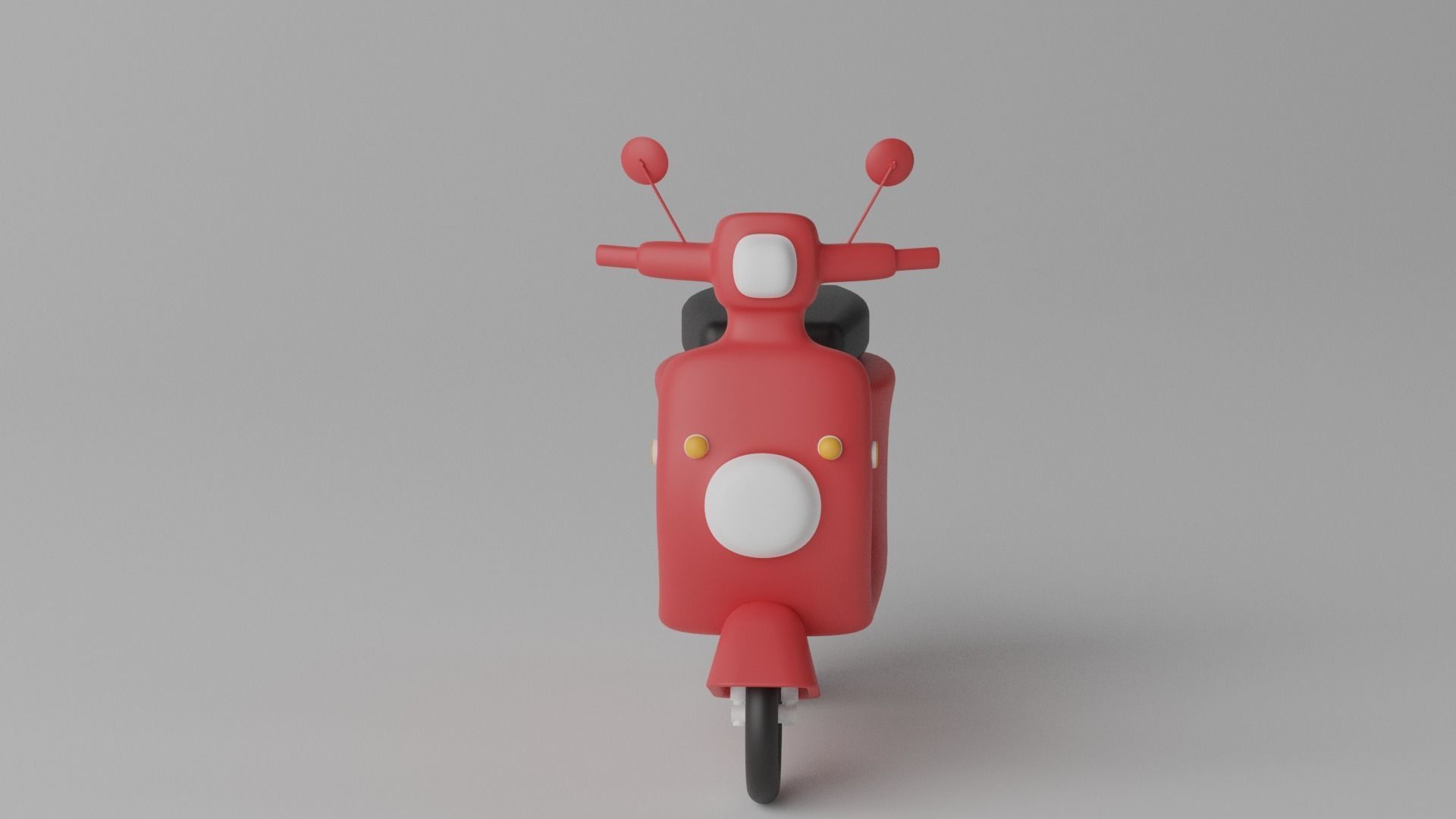 Cartoon Scooter Motorcycle 3D model_11