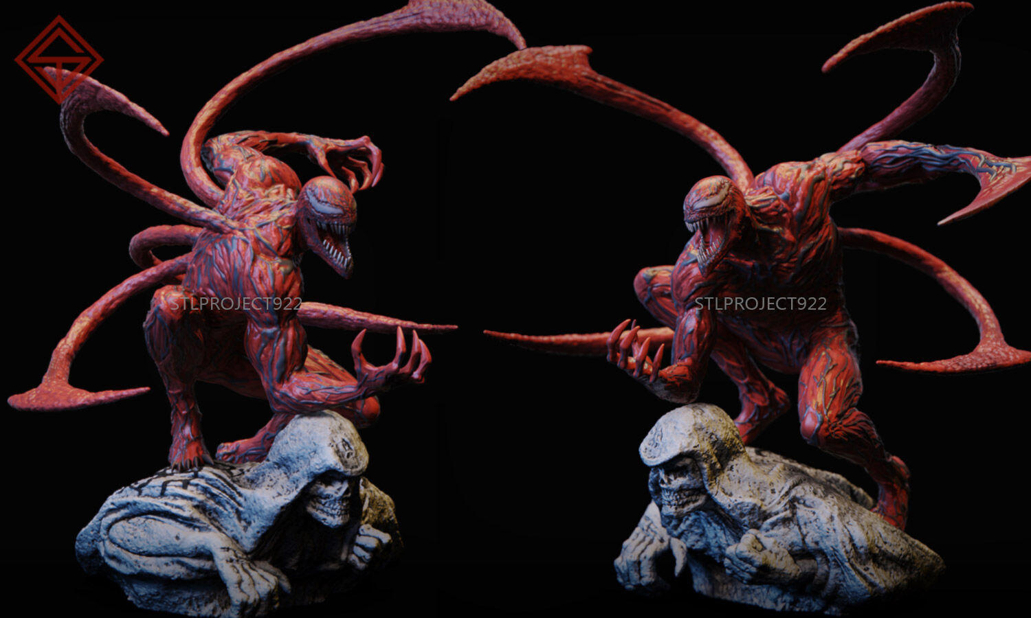 Carnage 3D print model_1