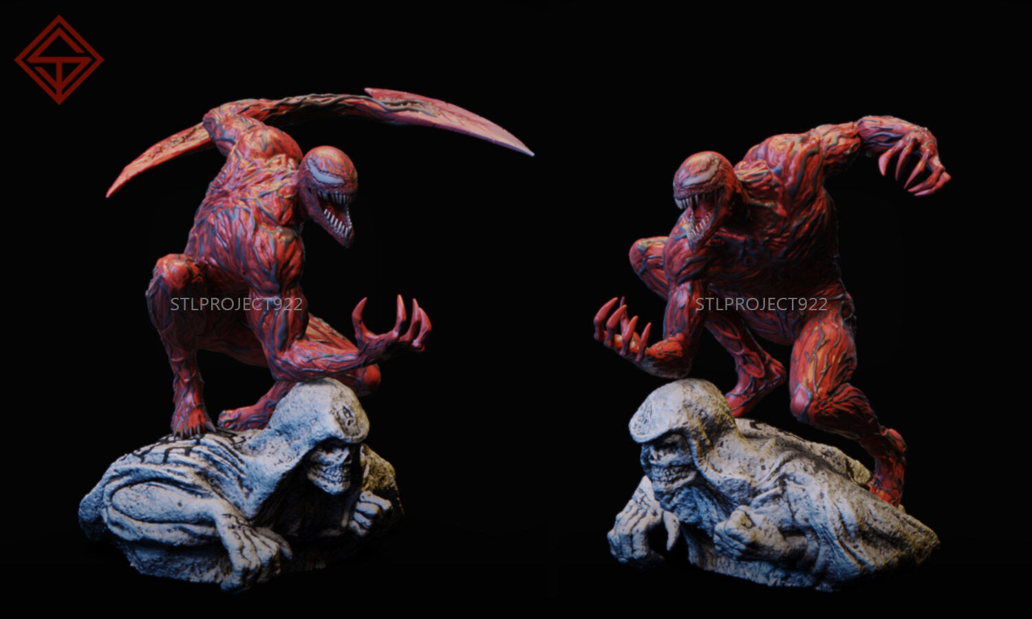 Carnage 3D print model_2