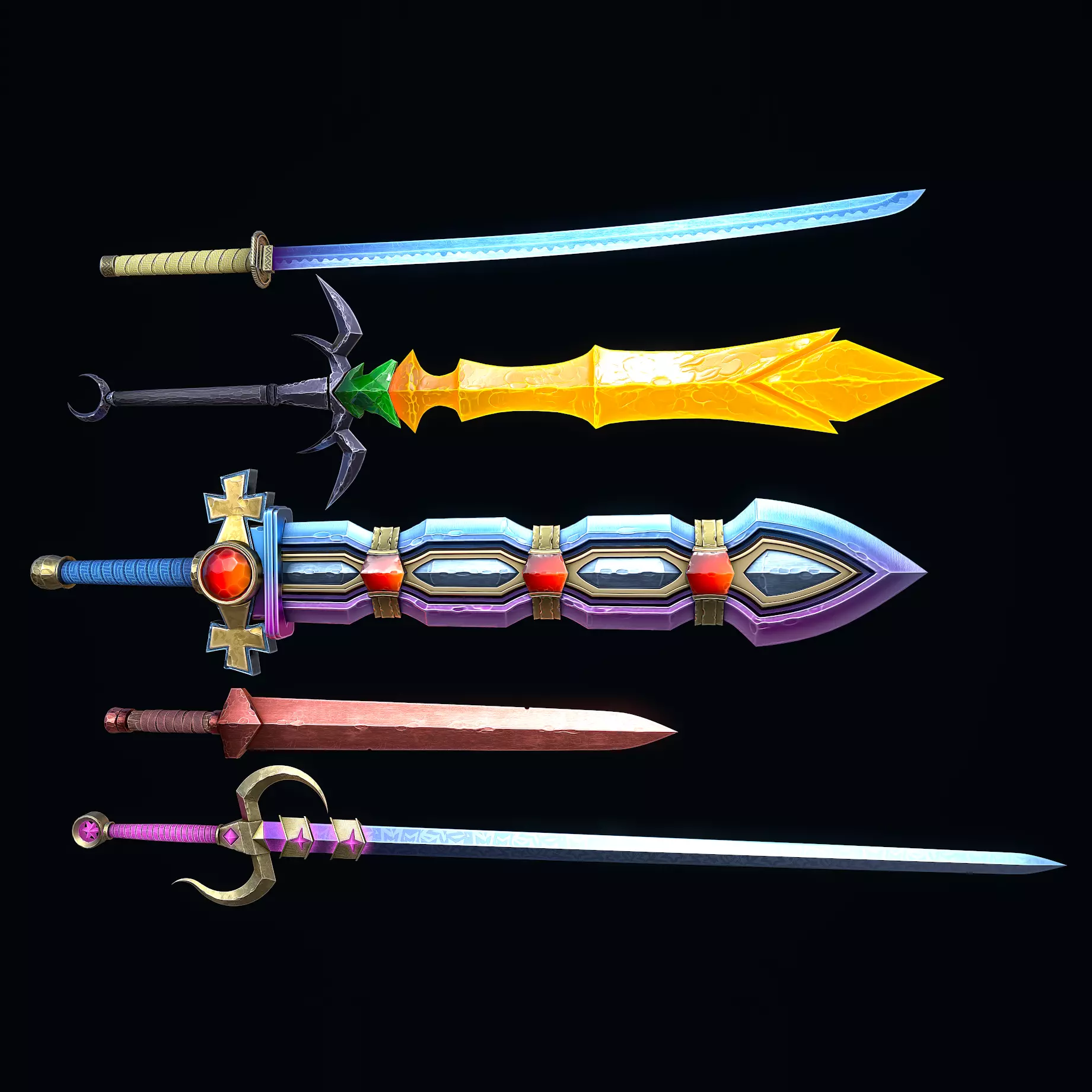 Collection of Terraria swords _0